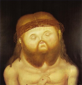 Artworks by 350 Famous Artists Painting - Head of Christ Fernando Botero